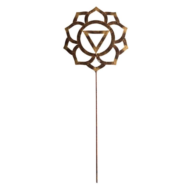 Chakra Symbol Garden and Planter Metal Stake - Confidence